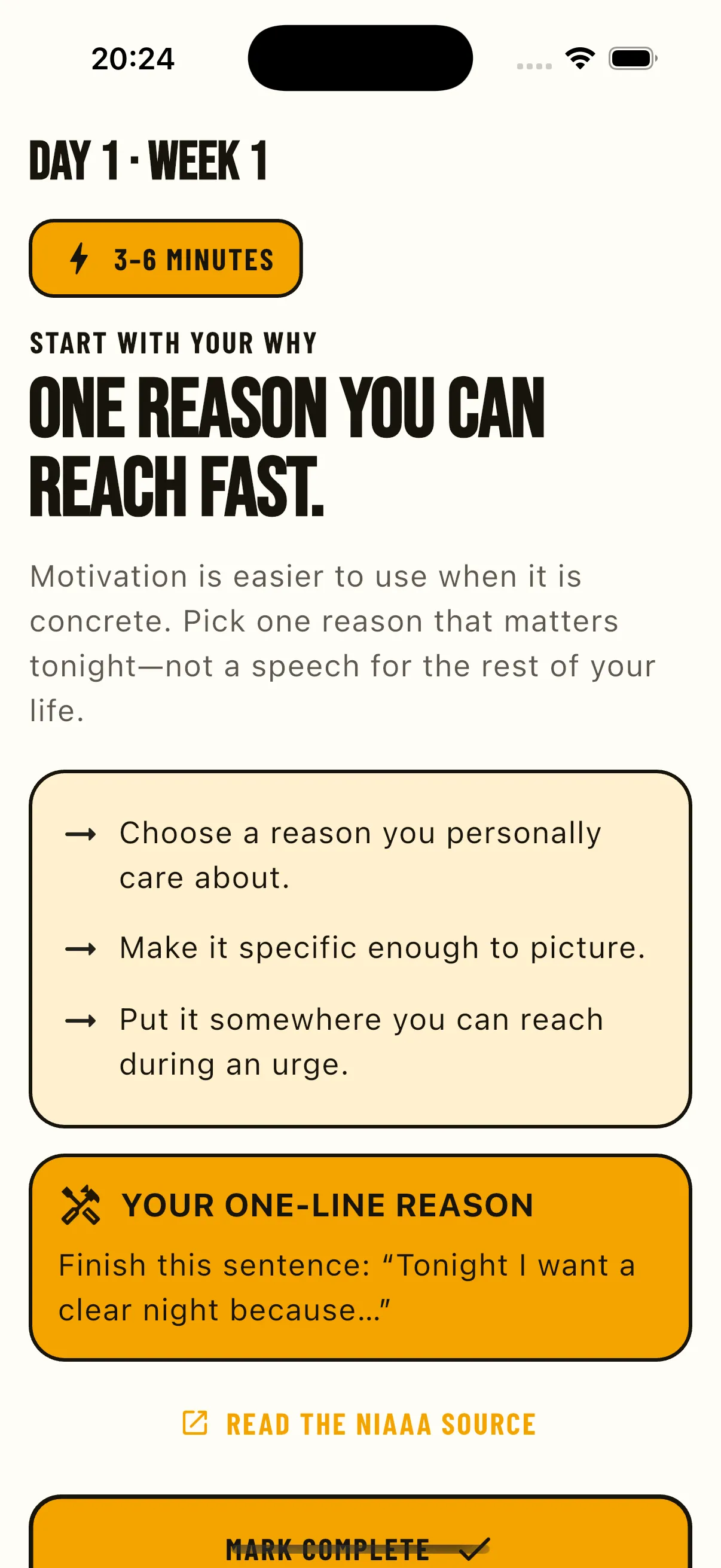 Practical lessons screen in the Beerless iPhone app